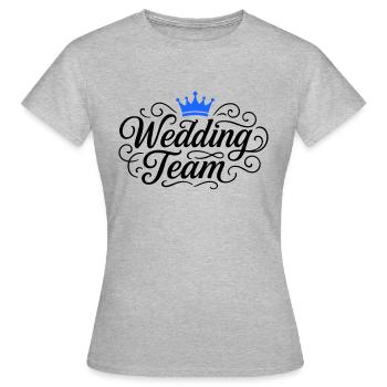 Wedding Team Hochzeit - Frauen T-Shirt - Grau meliert - Vorne - AI Model Female 172 dark (172cm)
