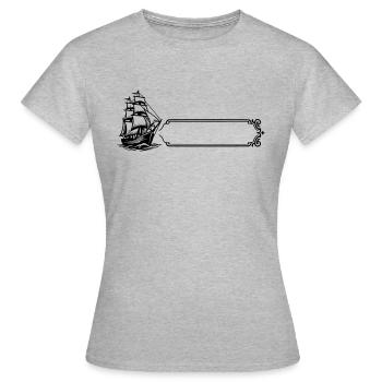 Boot - Name, Vorname - Frauen T-Shirt - Grau meliert - Vorne - AI Model Female 172 dark (172cm)