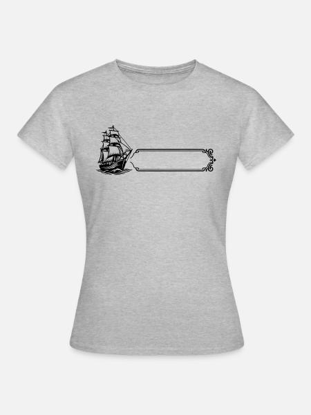 Boot - Name, Vorname - Frauen T-Shirt - Grau meliert