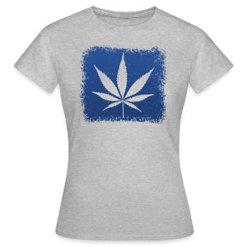Kiffen - Frauen T-Shirt - Grau meliert - Vorne - AI Model Female 172 dark (172cm)