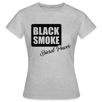 Black smoke - Frauen T-Shirt - Grau meliert - Vorne - AI Model Female 172 dark (172cm)