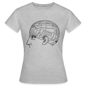 Cerveau émotions Anatomie - T-shirt Femme - gris chiné - Devant - AI Model Female 172 dark (172cm)