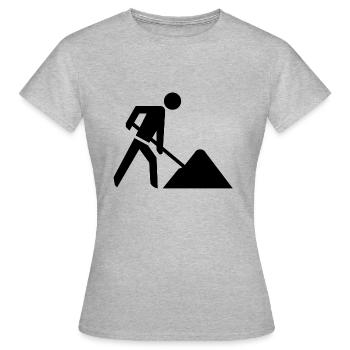 Building site - Women's T-Shirt - heather grey - Front - AI Model Female 172 dark (172cm)