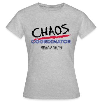 Chaos Coordinator 3C - Frauen T-Shirt - Grau meliert - Vorne - AI Model Female 172 dark (172cm)