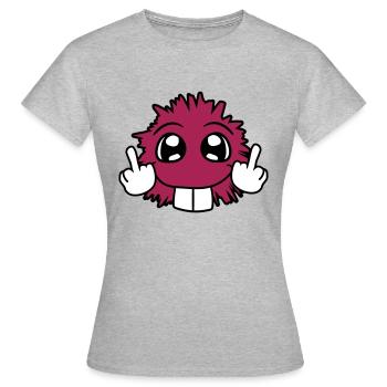 Méchant Wanker te défonce le majeur insultant - T-shirt Femme - gris chiné - Devant - AI Model Female 172 dark (172cm)