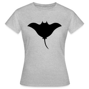 manta symbol tattoo pacific tribal - Women's T-Shirt - heather grey - Front - AI Model Female 172 dark (172cm)