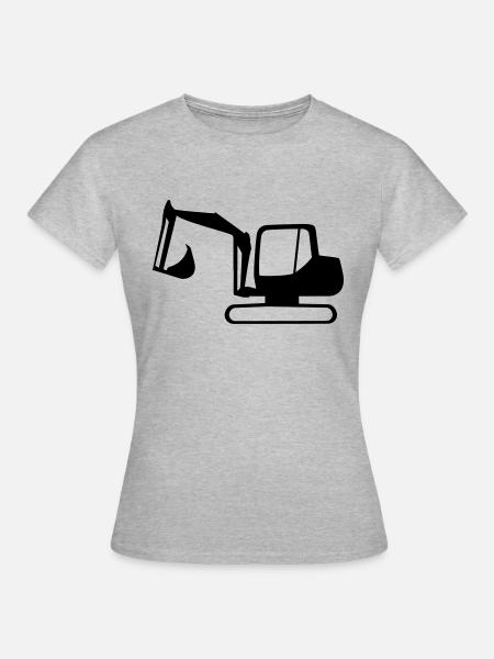 Bagger - Frauen T-Shirt - Grau meliert
