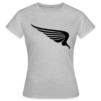 fluegel - Frauen T-Shirt - Grau meliert - Vorne - AI Model Female 172 dark (172cm)