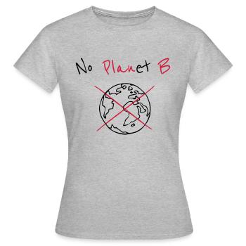 No Planet B - Protection de l'environnement et protection du climat - T-shirt Femme - gris chiné - Devant - AI Model Female 172 dark (172cm)