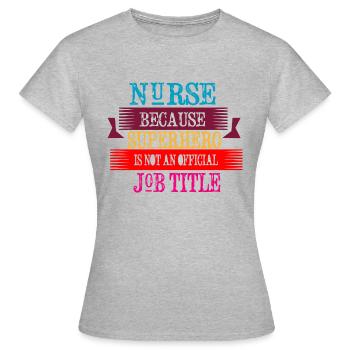 Infirmière Médecin Infirmière Hôpital - T-shirt Femme - gris chiné - Devant - AI Model Female 172 dark (172cm)
