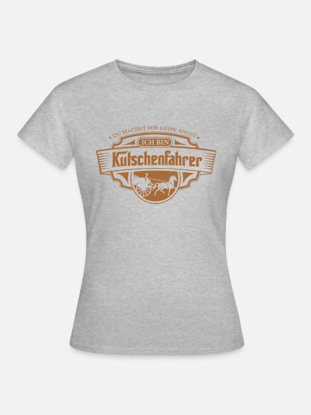Kutschenfahrer Pferdekutsche Idee Kutsche Pferd - Frauen T-Shirt - Grau meliert