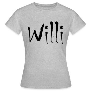 willi - Frauen T-Shirt - Grau meliert - Vorne - AI Model Female 172 dark (172cm)
