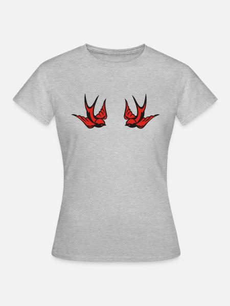 swallow - Frauen T-Shirt - Grau meliert