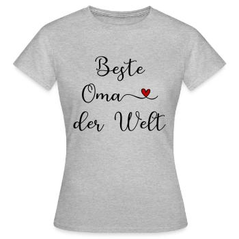 Meilleure grand-mère du monde - T-shirt Femme - gris chiné - Devant - AI Model Female 172 dark (172cm)
