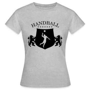 Handball crest - Women's T-Shirt - heather grey - Front - AI Model Female 172 dark (172cm)