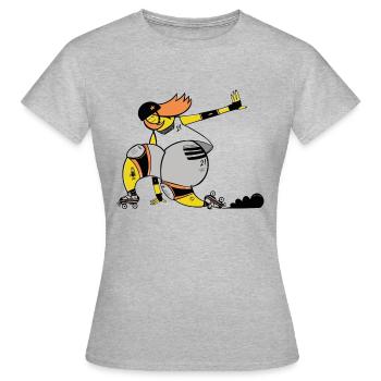 ROLLER DERBI - T-shirt Femme - gris chiné - Devant - AI Model Female 172 dark (172cm)
