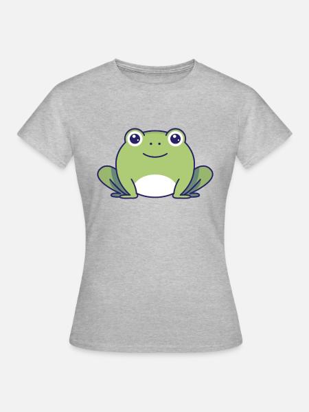 Frosch - Frauen T-Shirt - Grau meliert