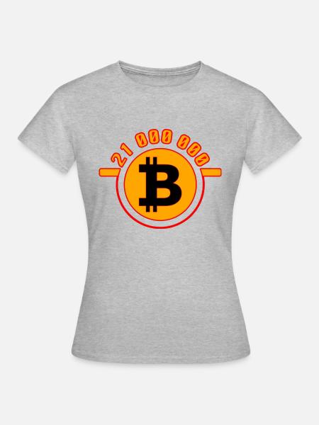 Bitcoin B 21.000.000 - Frauen T-Shirt - Grau meliert