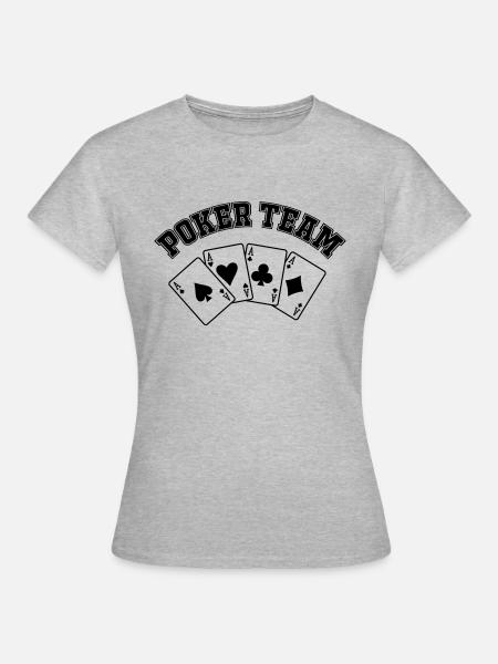 poker team - Frauen T-Shirt - Grau meliert