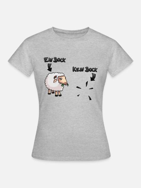 Bock - Kein Bock - Frauen T-Shirt - Grau meliert