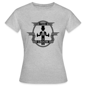 Le marié (1C) - T-shirt Femme - gris chiné - Devant - AI Model Female 172 dark (172cm)