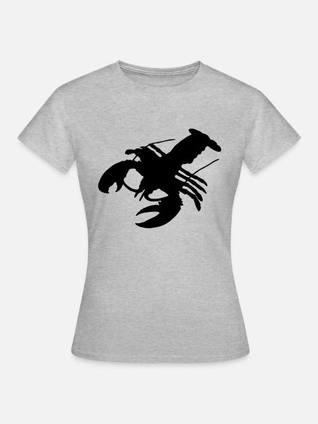 Hummer Homarus lobster krebse crabs ocean sea - Frauen T-Shirt - Grau meliert