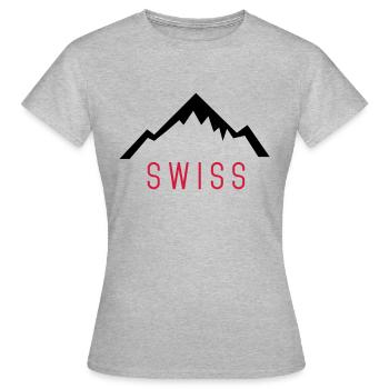 Swiss Alps - T-shirt Femme - gris chiné - Devant - AI Model Female 172 dark (172cm)