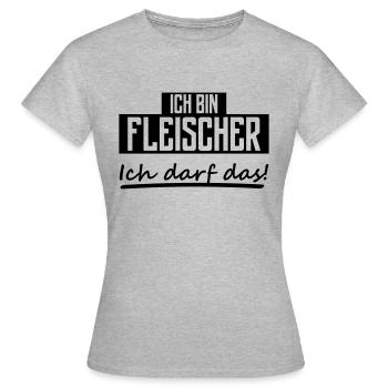 ich bin fleischer - Frauen T-Shirt - Grau meliert - Vorne - AI Model Female 172 dark (172cm)