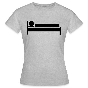 icon bed sleep sleeps - Women's T-Shirt - heather grey - Front - AI Model Female 172 dark (172cm)