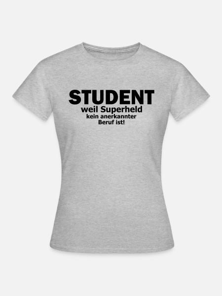 student - Frauen T-Shirt - Grau meliert