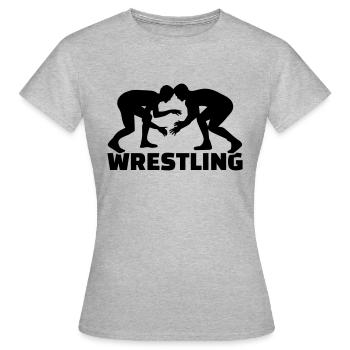 Ringen - Frauen T-Shirt - Grau meliert - Vorne - AI Model Female 172 dark (172cm)