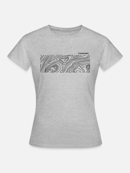 Topografie - Frauen T-Shirt - Grau meliert