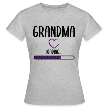 Grandma surprise - Frauen T-Shirt - Grau meliert - Vorne - AI Model Female 172 dark (172cm)