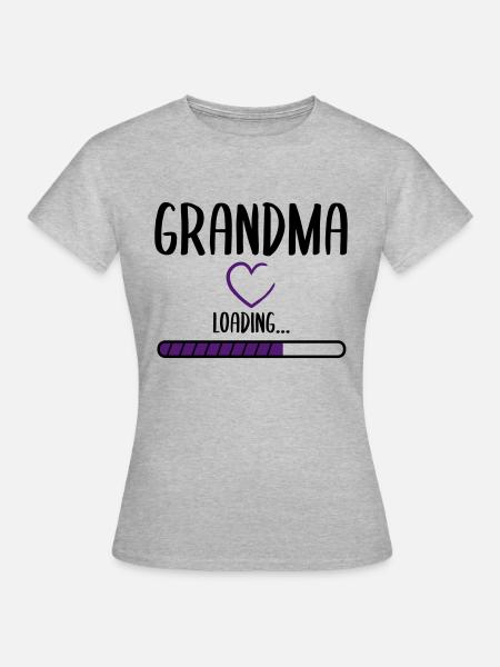 Grandma surprise - Frauen T-Shirt - Grau meliert