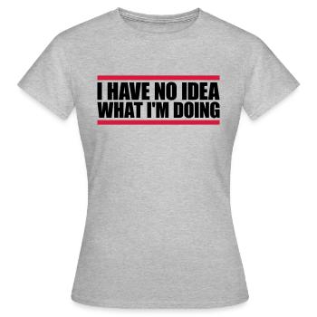 Aucune idée - T-shirt Femme - gris chiné - Devant - AI Model Female 172 dark (172cm)