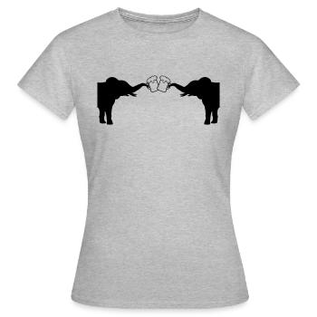 Toast 2 Elephant Beer - T-shirt Femme - gris chiné - Devant - AI Model Female 172 dark (172cm)