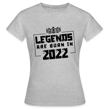 2022 légendes nées en - T-shirt Femme - gris chiné - Devant - AI Model Female 172 dark (172cm)