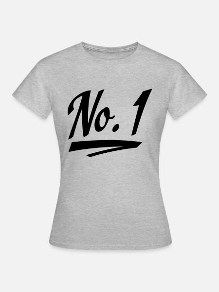 Nummer eins - Frauen T-Shirt - Grau meliert