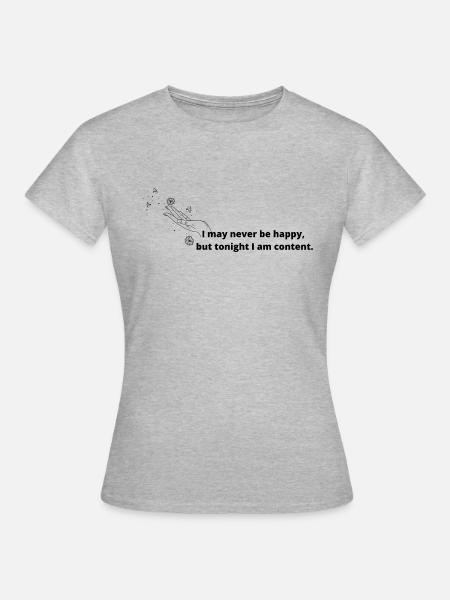 Sylvia Plath - Inhalt - Frauen T-Shirt - Grau meliert
