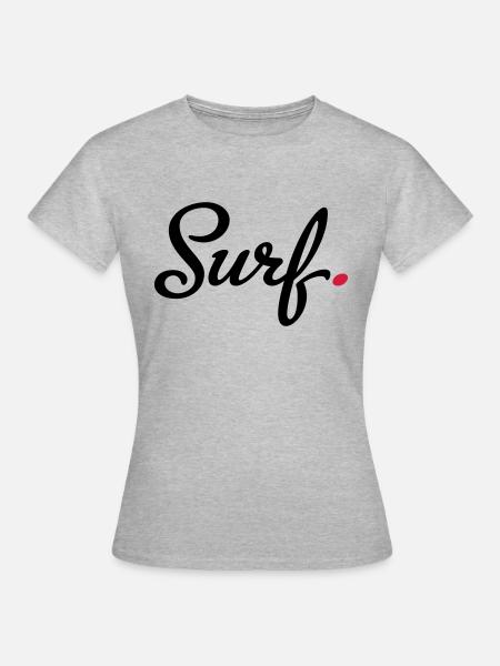 surf - Frauen T-Shirt - Grau meliert