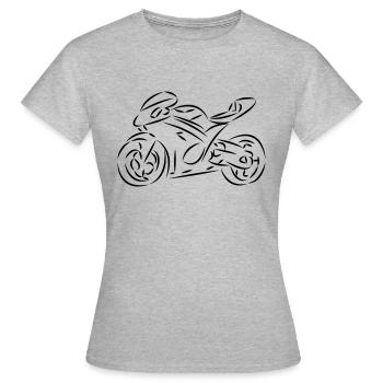 Superbike - Motorrad - Frauen T-Shirt - Grau meliert - Vorne - AI Model Female 172 dark (172cm)