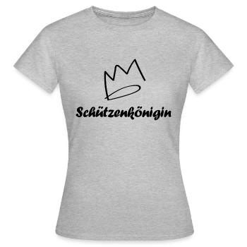 Schützenkönigin - Frauen T-Shirt - Grau meliert - Vorne - AI Model Female 172 dark (172cm)