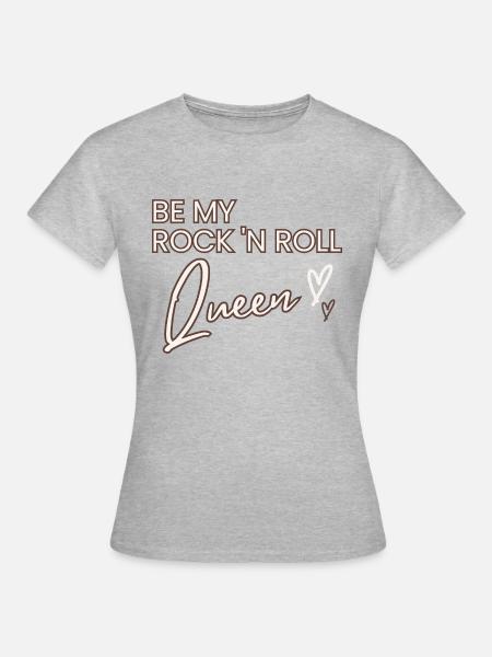 Rock n Roll Queen - cooler Spruch Valentinstag - Frauen T-Shirt - Grau meliert