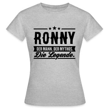 Man Myth Legend Ronny - T-shirt Femme - gris chiné - Devant - AI Model Female 172 dark (172cm)