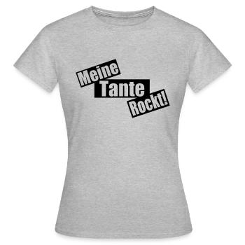 mes roches de tante - T-shirt Femme - gris chiné - Devant - AI Model Female 172 dark (172cm)
