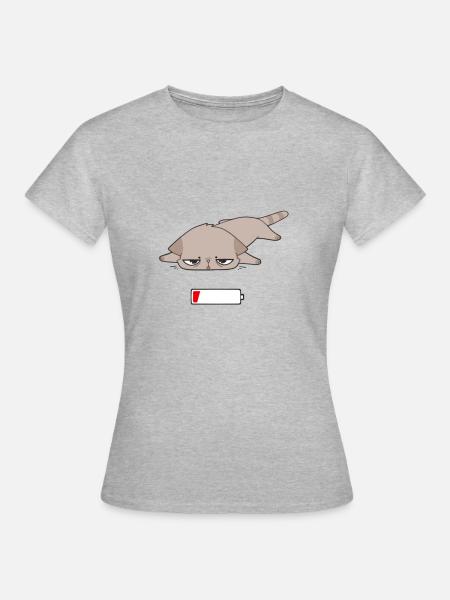 Batterien niedrig - Frauen T-Shirt - Grau meliert