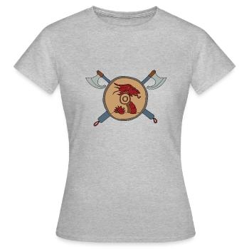 Viking Shield Vikings - T-shirt Femme - gris chiné - Devant - AI Model Female 172 dark (172cm)