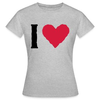 J'aime ... - T-shirt Femme - gris chiné - Devant - AI Model Female 172 dark (172cm)