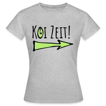 koi time - no time Swabian - Women's T-Shirt - heather grey - Front - AI Model Female 172 dark (172cm)