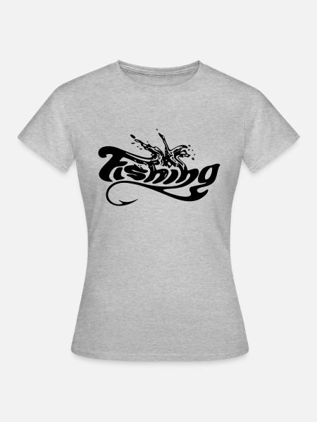 sz2_fishing - Frauen T-Shirt - Grau meliert